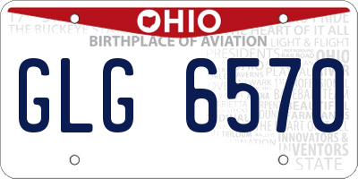 OH license plate GLG6570