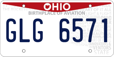 OH license plate GLG6571