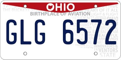 OH license plate GLG6572