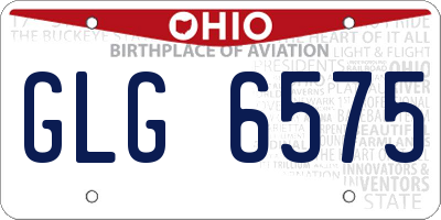 OH license plate GLG6575