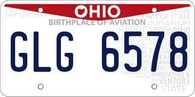 OH license plate GLG6578