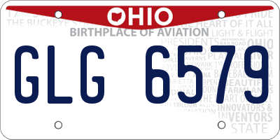 OH license plate GLG6579
