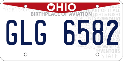 OH license plate GLG6582