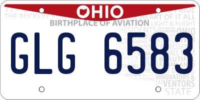 OH license plate GLG6583