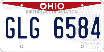OH license plate GLG6584
