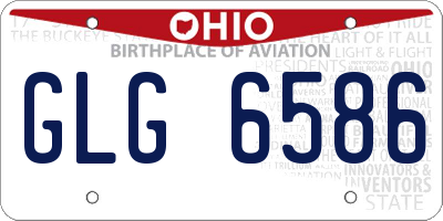OH license plate GLG6586