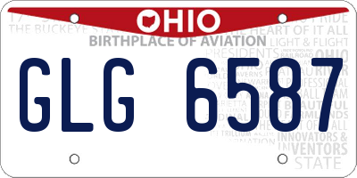 OH license plate GLG6587