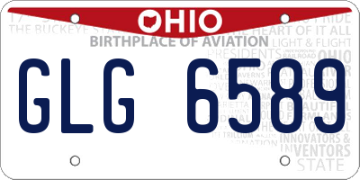 OH license plate GLG6589