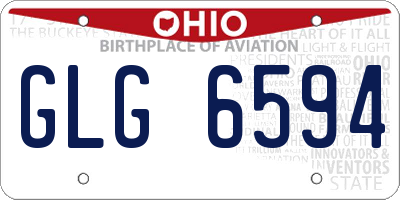OH license plate GLG6594
