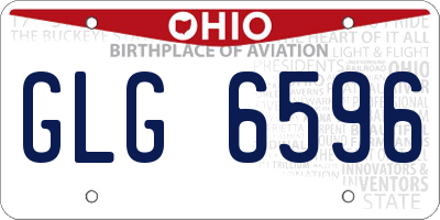 OH license plate GLG6596