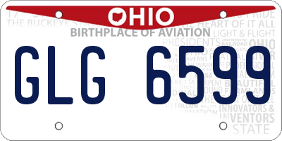 OH license plate GLG6599