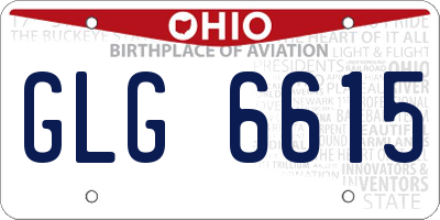 OH license plate GLG6615