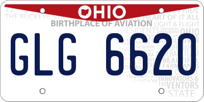 OH license plate GLG6620