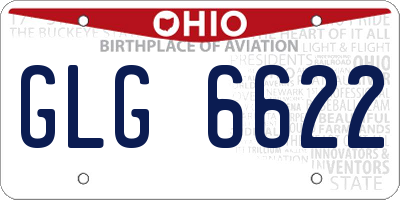 OH license plate GLG6622