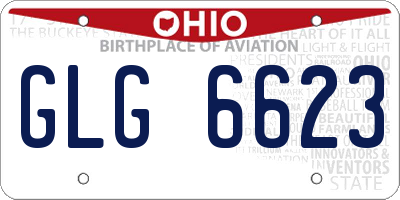 OH license plate GLG6623
