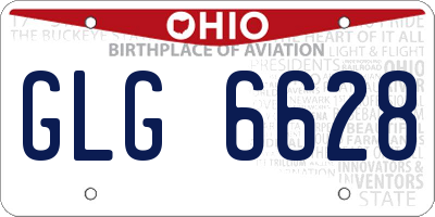 OH license plate GLG6628