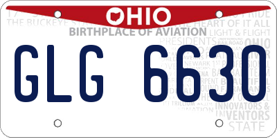 OH license plate GLG6630