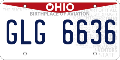 OH license plate GLG6636