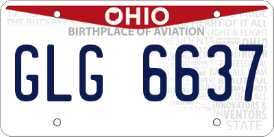 OH license plate GLG6637