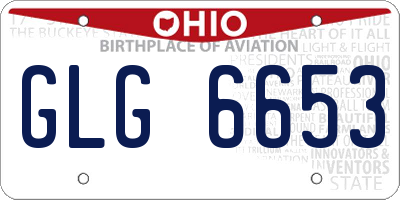 OH license plate GLG6653