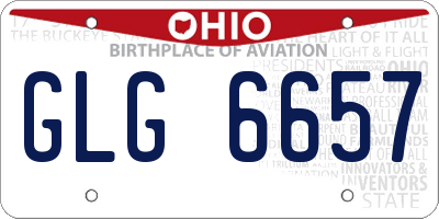 OH license plate GLG6657