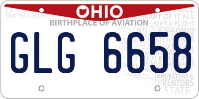 OH license plate GLG6658