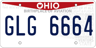 OH license plate GLG6664