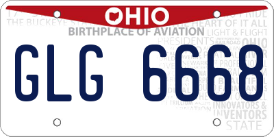 OH license plate GLG6668