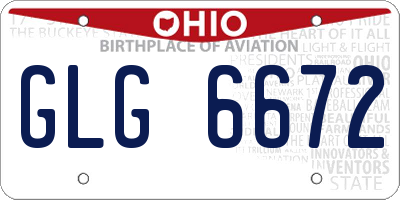 OH license plate GLG6672