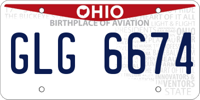 OH license plate GLG6674