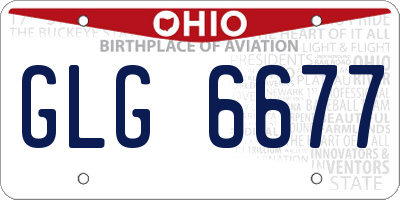OH license plate GLG6677