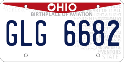 OH license plate GLG6682