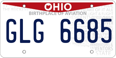 OH license plate GLG6685