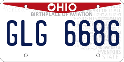 OH license plate GLG6686