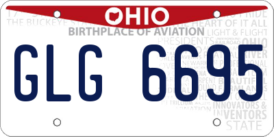 OH license plate GLG6695