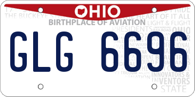 OH license plate GLG6696