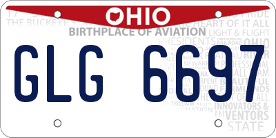 OH license plate GLG6697