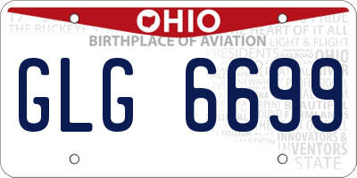 OH license plate GLG6699