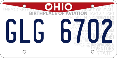 OH license plate GLG6702