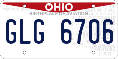 OH license plate GLG6706