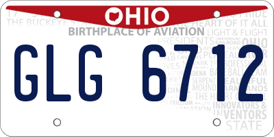 OH license plate GLG6712