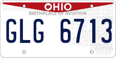 OH license plate GLG6713