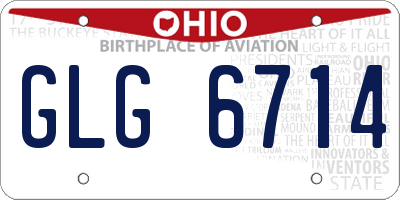 OH license plate GLG6714