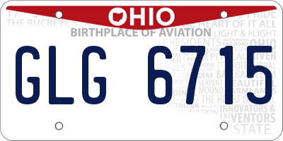 OH license plate GLG6715