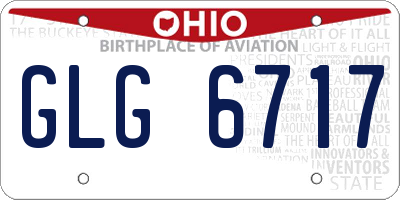 OH license plate GLG6717