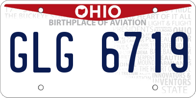 OH license plate GLG6719
