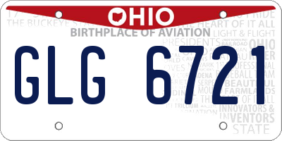 OH license plate GLG6721