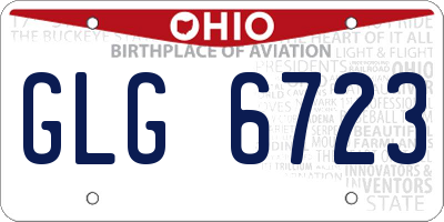 OH license plate GLG6723