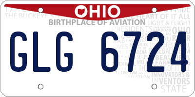 OH license plate GLG6724