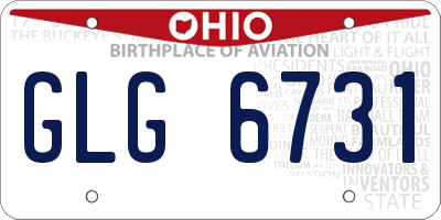 OH license plate GLG6731